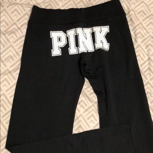 Pink Victoria Secret Black Sweatpants